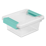 Sterilite Mini Clip Box, Clear Storage Bin with Latching Lid, 6 Pack