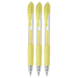 Pilot G2 Retractable Pastel Gel Ink Rollerball Pens, Fine Point 0.7mm, Yellow, 3 Count
