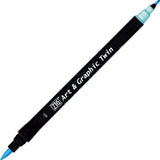 Zig ART & GRAPHIC TWIN Dual Brush Pens 031 LIGHT BLUE, Art Fine Markers and Brush Tip Marker for Journaling Calligraphy Drawing