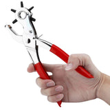 Divik Revolving Leather Belt Hole Metal Punch Plier Multipurpose 6 Size Hole Punch Hand Tool For Belt, Watchband, Canvas Rubber,