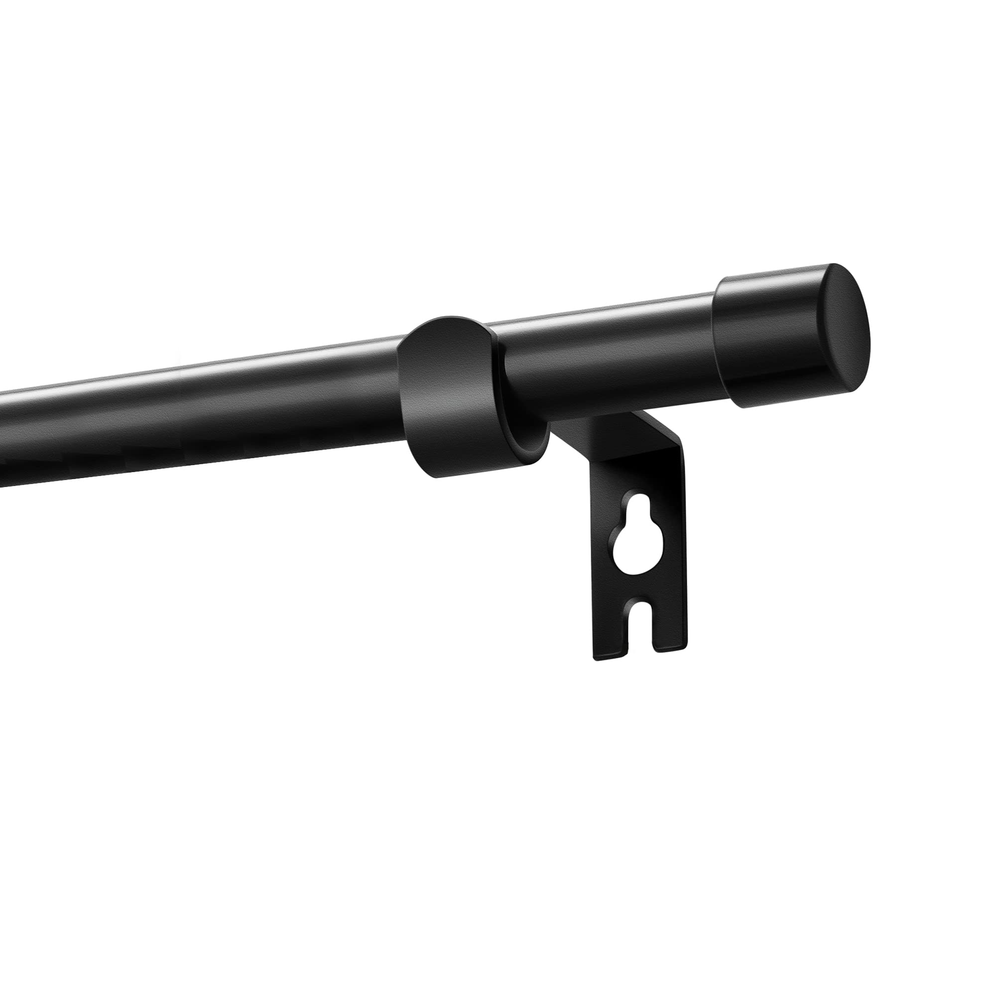 Alskarhem Black Curtain Rods for Windows 30 to 116 Inch,5/8 Inch Small Curtain Rod Set With Brackets