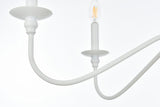 Living District Rohan 8-Light Mid-Century Metal Pendant In Matte Black