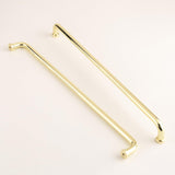 funifiti 5 Pack Long Handles for Closet Doors Kitchen Cabinets and Drawers Pulls Plating Bright Gold 12-5/8 Inch Hole Center Sim