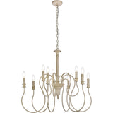 Living District Flynx 9-Light Mid-Century Metal Pendant In Weathered Dove