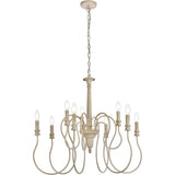 Living District Flynx 9-Light Mid-Century Metal Pendant In Weathered Dove