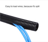 Alex Tech 50ft - 3/4 inch Split Wire Loom Tubing Wire Conduit - Black