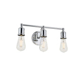 Living District Indoor Modern Home Decorative Bright Ceiling Serif 3 Light Chrome Wall Sconce