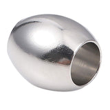 BEADIA Stainless Steel Spacer Beads 10x11mm Oval Loose Charm Caps Beads for DIY Jewelry Making 10pcs with 6mm Hole