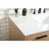 Elegant Decor Baldwin 42 Solid Wood And Mdf Bathroom Vanity In Maple