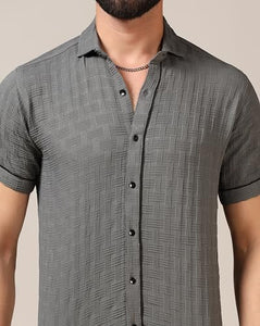 Toplot Men'S Regular Fit Casual Shirt (Chatai-Shirt-5174-Grey-M),Grey,,B0CYH4LPMP