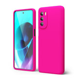 Oakxco for Motorola Moto G Stylus 5G 2022 Phone Case Liquid Silicone, Fluorescent Bright Solid Color, Cute Thin Slim Soft Rubber