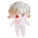 niannyyhouse 20cm Plush Doll Caramel Girl Humanoid Stuffed Body no Attribute 8in Normal Body Wearable Clothing Dress Up Gifts (2