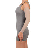Juzo Soft 2002 3040mmhg Standard Armsleeve with Silicone Top Band for Women, Beige, 2 (II) Long