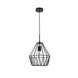 Living District Candor 1-Light Mid-Century Metal Pendant In Black