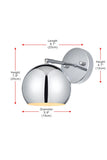 Living District Othello 1-Light Mid-Century Metal Wall Sconce In Black