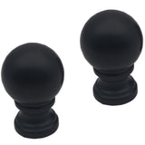 FDXGYH 2 Pcs Finial Caps Knob Lamp Shade Decorations Ball Finials for Lamp Shade Black Harp Lamp Finial Knob with 1/4-28 Base (2