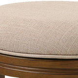 New Ridge Home Goods Victoria 26In. Counter-Height Backless Wood Swivel Barstool With Upholstered Seat, Honeysuckle