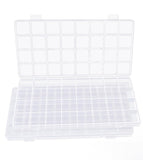 IOOLEEM 32 Grids Plastic Bead Organizer Box, Organizer Container Storage Box, Dividers for bead arts and crafts.(2 Pack)