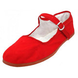 Shoes 18 Womens Cotton China Doll Mary Jane Shoes Ballerina Ballet Flats Shoes (8, 114 Red Canvas)