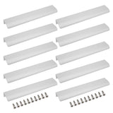 LC LICTOP 200mm/7.87 Arc Modern Finger Pulls Rounded Edge Tab Pull Finger Drawer Pulls Cabinet Dresser Closet Door 160mm/6.3 Hol