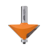 CMT 836.950.11 Chamfer Router Bit 1/2 Shank, 29/16 Cutting Diameter, 1 Cutting Length, 45 Degree Cutting Angle