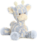 Ebba Loppy Giraffe Plush Stuffed Animal with Rattle for Baby (Blue)