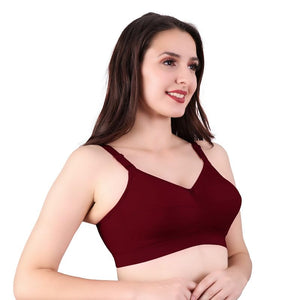 Trylo Riza Cottonfit Bra Combo Pack Marun & Marun 40 D - Cup - Pack Of-2,MARUN & MARUN,40,B0DQKX1QVK