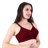 Trylo Riza Cottonfit Bra Combo Pack Marun & Marun 40 D - Cup - Pack Of-2,MARUN & MARUN,40,B0DQKX1QVK