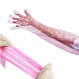 Barafat 50 Pieces Disposable Field Dressing Gloves, Veterinary Insemination Rectal Long Gloves, Extra Long Sleeve Full Arm Glove