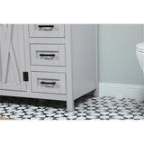 Elegant Decor Grant 48 Aluminum Mdf Single Bathroom Vanity In Gray