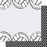 Scrapbook Customs Volleyball Life #4 (37627) 12 inch x 12 inch DoubleSided Scrapbook Paper 1 Sheet