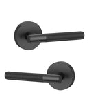 Asidrama 4 Pack Black Dummy Door Handles, Non-Turning Decorative Door Lever with Door Knobs for Closet, French Double Doors, Pan