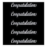 Comet Busters Congratulations Gift Stickers for Gifts, Envelopes,Gift Bags and Decorations (Silver) (STR055)