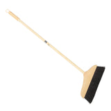KONTONTY Horsehair Broom with Long Handle Soft Pine Bristles for Indoor Hardwood Floor Tile Cleaning Sweeping Tool 37.00In