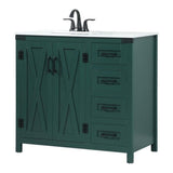 Elegant Decor Grant 36 Aluminum Mdf Single Bathroom Vanity In Green