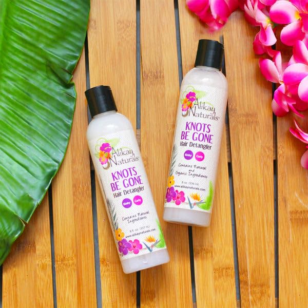 Alikay Naturals Knots Be Gone Hair Detangler Natural Aloe Vera, Hibiscus Flower 8 Ounce