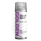 GOLDEN Semi-Gloss Archival Varnish, 10 oz. Aerosol Can, Professional Acrylic Varnish