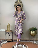 Gosriki Women'S Rayon Straight Printed Kurta With Pant Set (Dhun-Purple-Nw-Gs_3Xl_Purple_Xxx-Large),Purple,3,B0CFFBPKR6