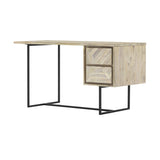 Armen Living Peridot 2 Drawer Desk in Natural Acacia Wood, 24 x 29 x 51