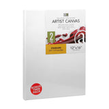 Art Advantage Artist Canvas Visual Edge 12x16, 2pc, Stretched Canvas for Painting, Blank Canvas for Acrylics & Oils, Canvases fo