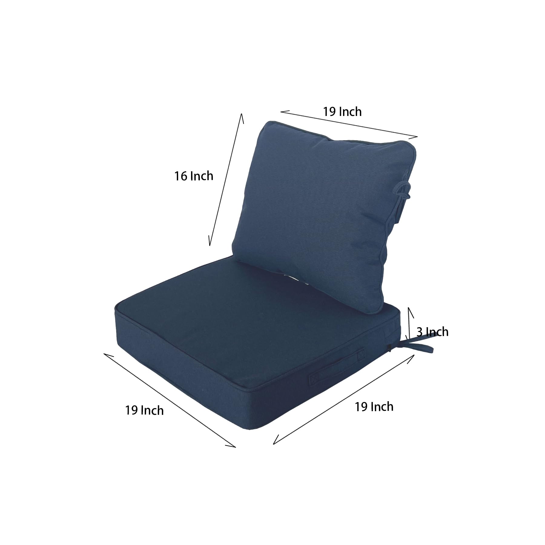 COZYVIDA 19x19 Outdoor Cushion Cushion Set of 1 Patio Furniture Cushion Resilient Foam Filling Water-Proof Stain-Resistant U