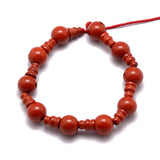 10 Sets Natural Stone Buddhist Mala Guru Bead Set 10mm 3 Hole Gemstone Red Jasper Healing Chakra Stone Prayer Bead for Mala Brac