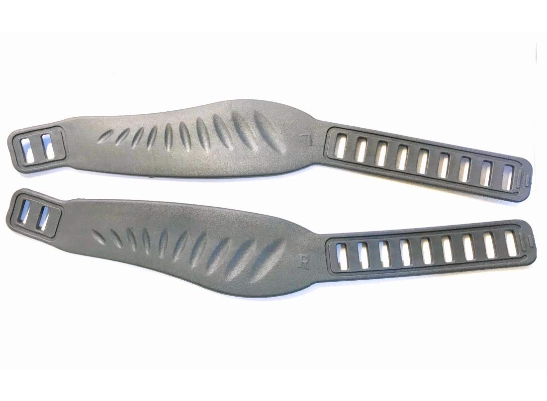 SBDs (Pair 1) Life Fitness Compatible (Aftermarket) Stationary Bikes Long GRAY Pedal Straps | Heavy Duty, Fits on MOST Models (2