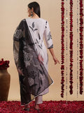 Gosriki Women'S Rayon Blend Straight Printed Kurta With Pant & Dupatta (Deeru Cream-Gs_L_Cream_Large),Cream,,B0DC6MNDTP