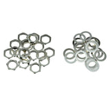 Dopro 20* Guitar Input Output Jack Socket Nut and Washer Guitar Metric Jack Nuts for Import Guitars Nickel