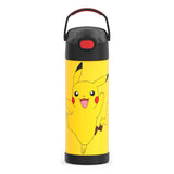 THERMOS FUNTAINER 16 Ounce Stainless Steel Vacuum Insulated Bottle with Wide Spout Lid Pokemon-New