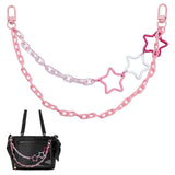 OLYCRAFT Bag Purse Charm Chain Ita Bag Chain with Pendant Ita Bags Accessories Decorative Chains for Women Handbags Decor, Pink,