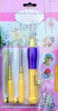 Bharat Embroidery Pen With 3 Needle Sizes For Chrochet Knitting, Knitting Needle Tool For Beginners, Diy Craft Projects, Punch N