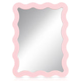 Leinuosen Scalloped Magnetic Locker Mirror 5''x7'' Small Real Glass Makeup Mirror with Magnetic Backing Cute Locker Decorations 
