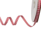 Libiline 50yards 1 Roll Christmas Red Gingham Ribbon Craft DIY Gift Packing Hair Bow Accessory (Red, 1/4)